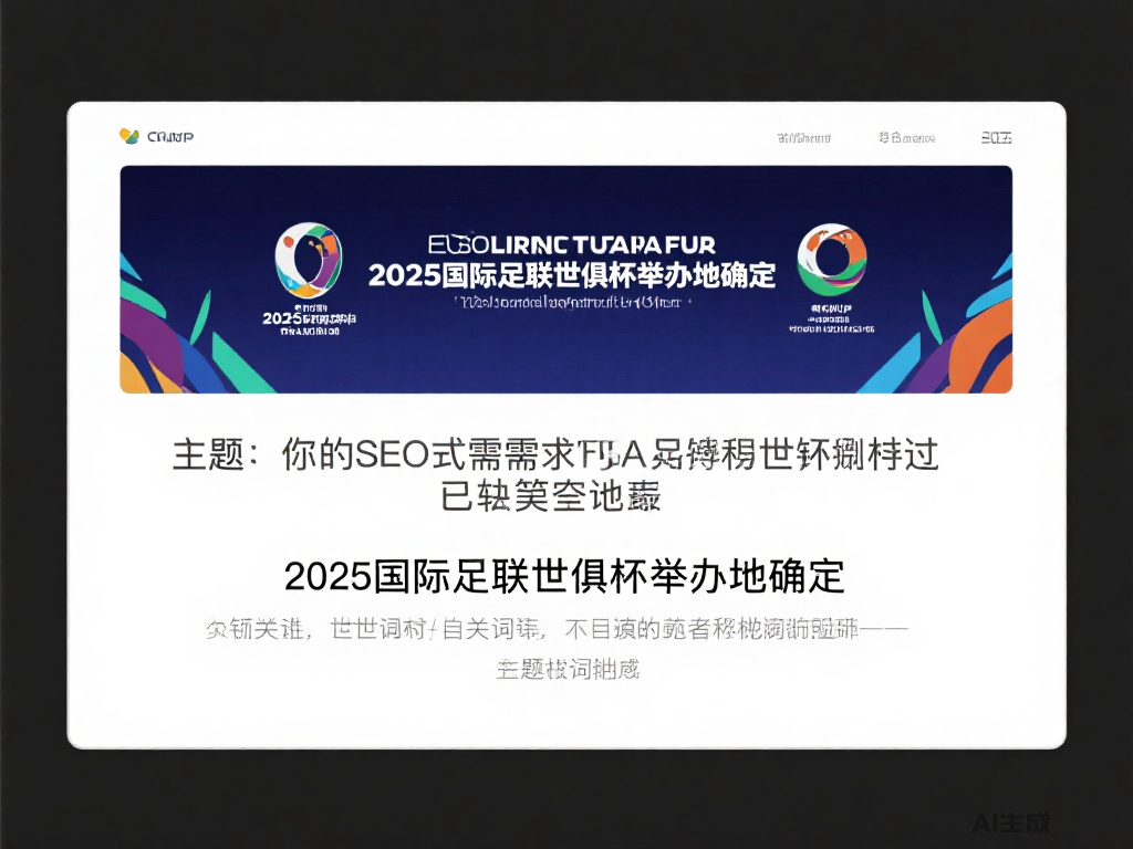 2025国际足联(FIFA)世俱杯举办地已经确定。（2025年FIFA世俱杯主办城市正式揭晓！）